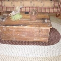 old chest coffee table, dry sink, bucket bench  Image 1