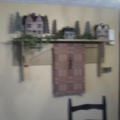 farm house table, old wagon, cabinet and shelf  Image 1