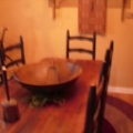 farm house table, old wagon, cabinet and shelf  Image 2